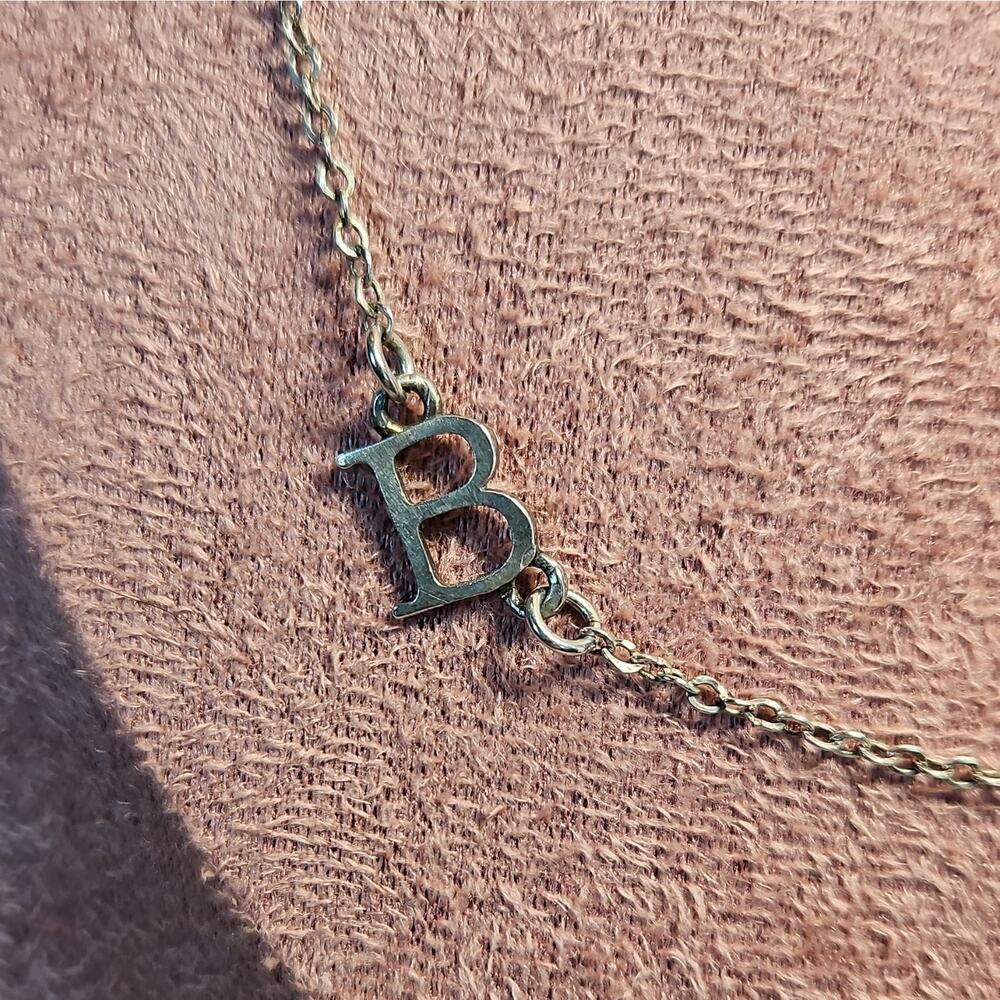 Lisa Leonard Sterling 925 Letter B Pendant Necklace Cable Chain - Picture 2 of 7